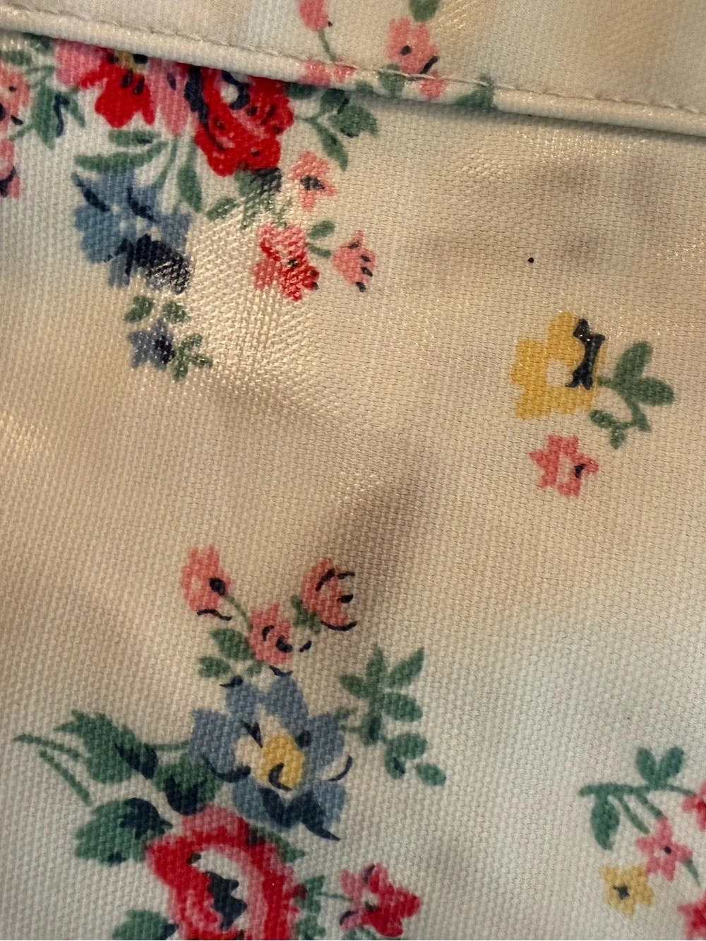 CATH KIDSTON floral print tote bag with pink, blue, and yellow flowers.